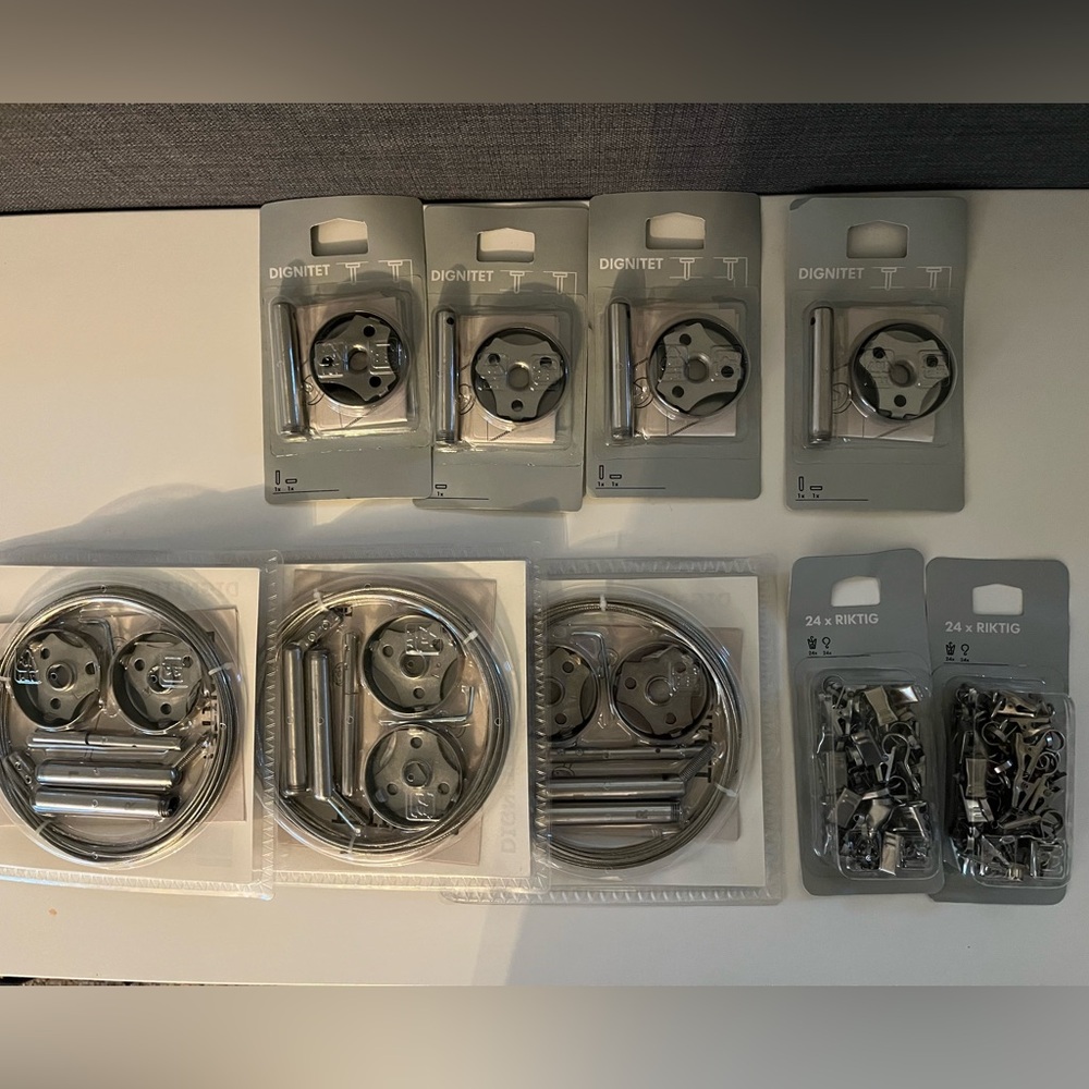Ikea Dignitet / Riktig Curtain Wire 197" hardware art picture display